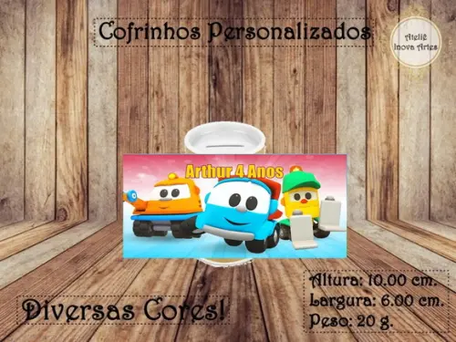 Cofrinho Personalizado Léo o Caminhão