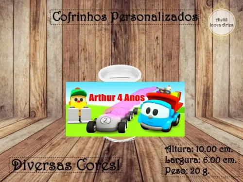 Cofrinho Personalizado Léo o Caminhão