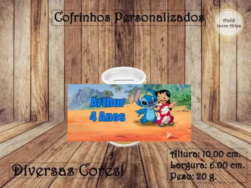Cofrinho Personalizado Lilo & Stitch