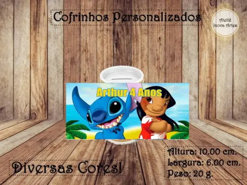 Cofrinho Personalizado Lilo & Stitch