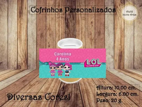 Cofrinho Personalizado Lol Surprise