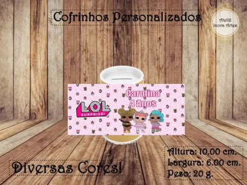 Cofrinho Personalizado Lol Surprise