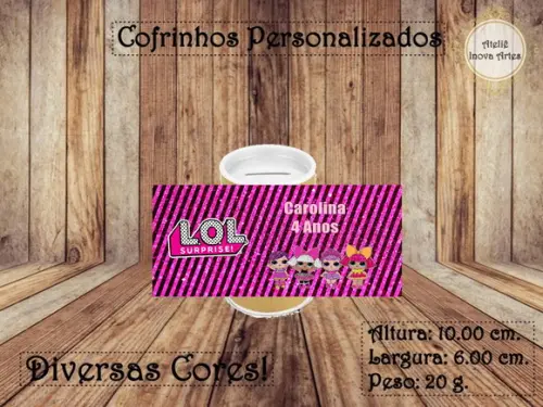 Cofrinho Personalizado Lol Surprise