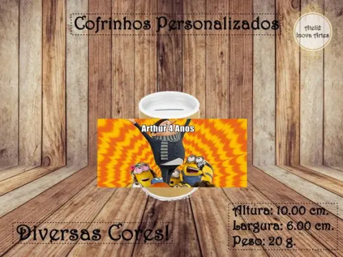 Cofrinho Personalizado Meu Malvado Favorito