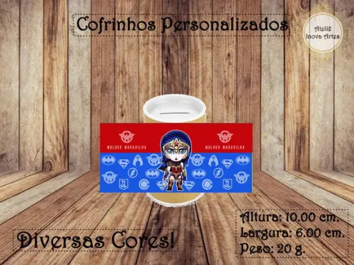 Cofrinho Personalizado Mulher Maravilha