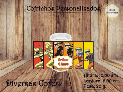 Cofrinho Personalizado Naruto
