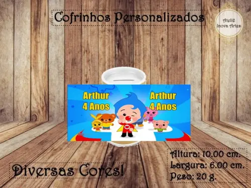 Cofrinho Personalizado Palhaço Plim Plim