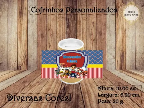 Cofrinho Personalizado Patrulha Canina