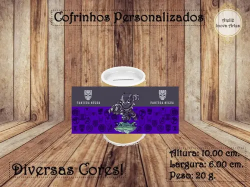 Cofrinho Personalizado Pantera Negra