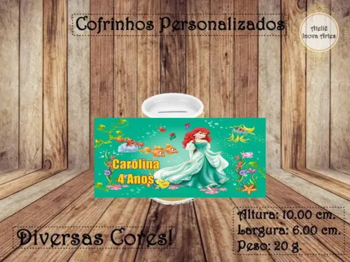 Cofrinho Personalizado Pequena Sereia