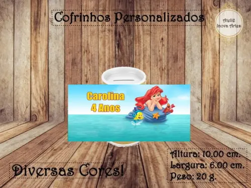 Cofrinho Personalizado Pequena Sereia