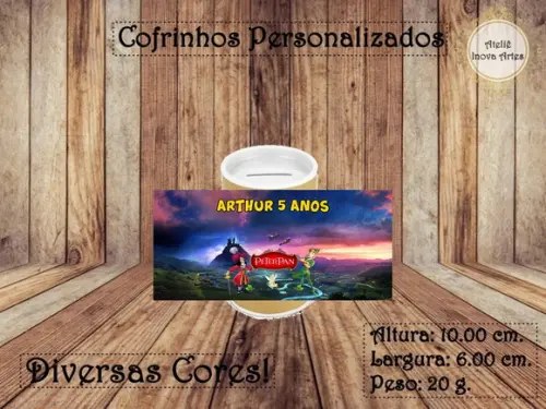 Cofrinho Personalizado Peter Pan