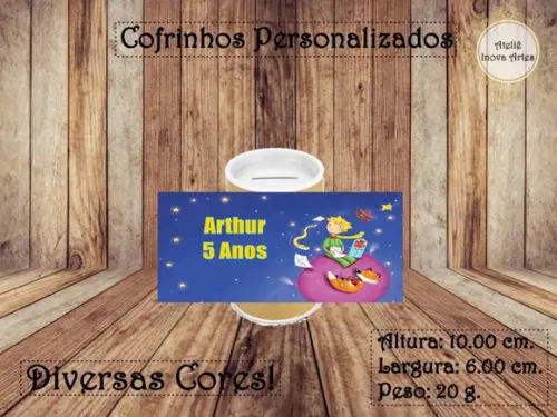 Cofrinho Personalizado Pequeno Príncipe