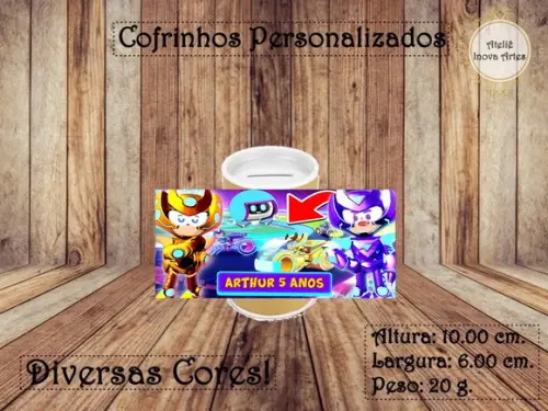 Cofrinho Personalizado Pk Xd