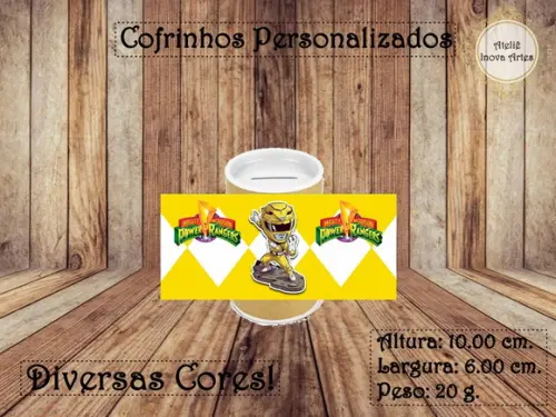 Cofrinho Personalizado Power Rangers