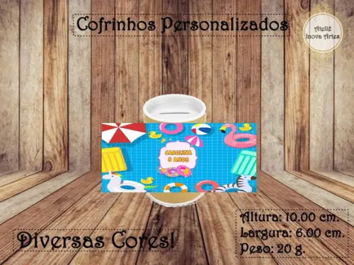Cofrinho Personalizado Pool Party
