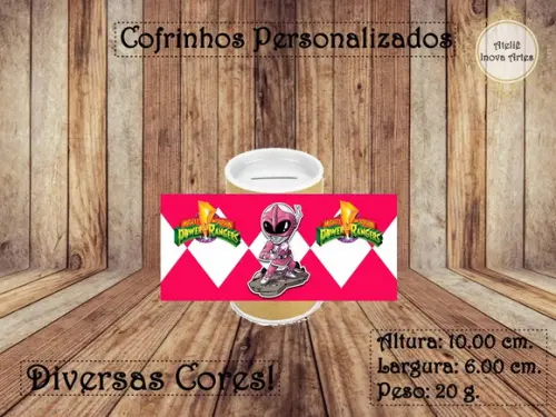 Cofrinho Personalizado Power Rangers