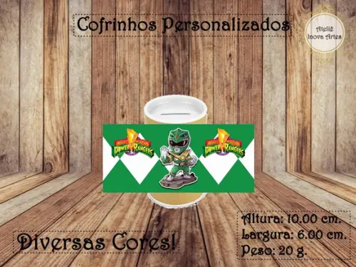 Cofrinho Personalizado Power Rangers