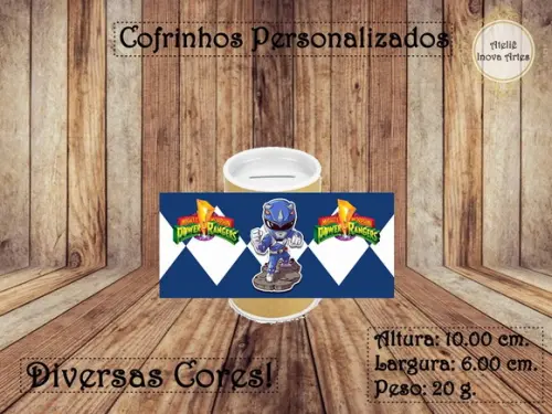 Cofrinho Personalizado Power Rangers