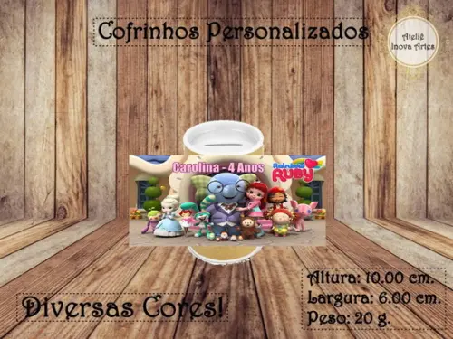 Cofrinho Personalizado Rainbow Ruby