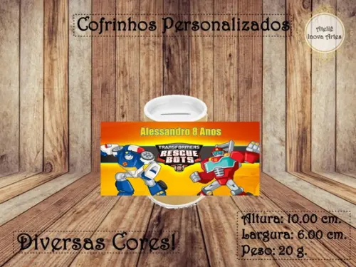 Cofrinho Personalizado Rescue Bots