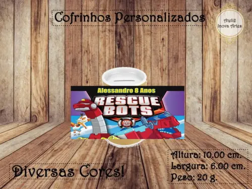 Cofrinho Personalizado Rescue Bots