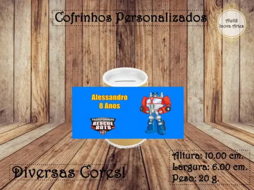 Cofrinho Personalizado Rescue Bots