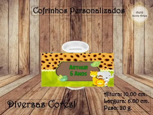 Cofrinho Personalizado Safari
