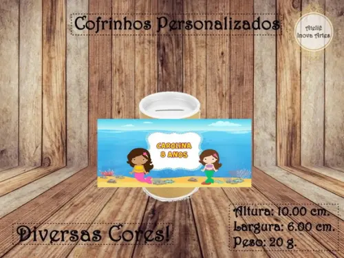 Cofrinho Personalizado Sereia
