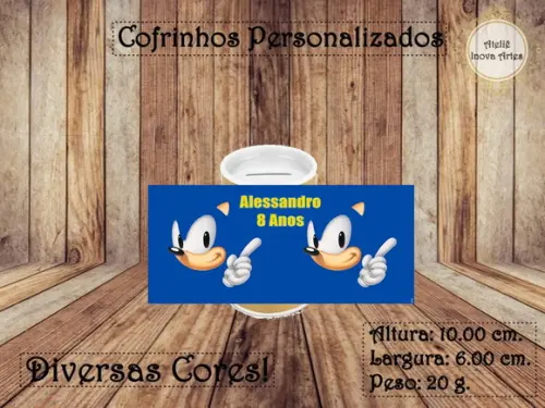 Cofrinho Personalizado Sonic