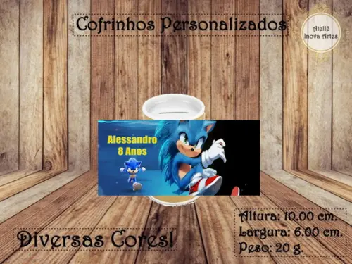 Cofrinho Personalizado Sonic