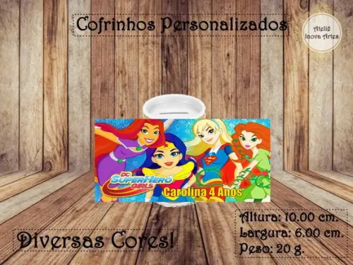 Cofrinho Personalizado Super Hero Girls
