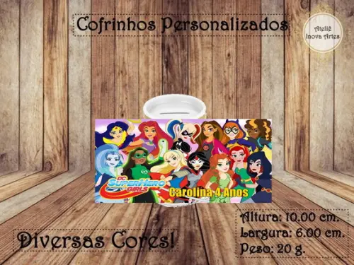 Cofrinho Personalizado Super Hero Girls