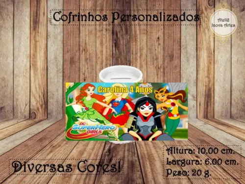 Cofrinho Personalizado Super Hero Girls