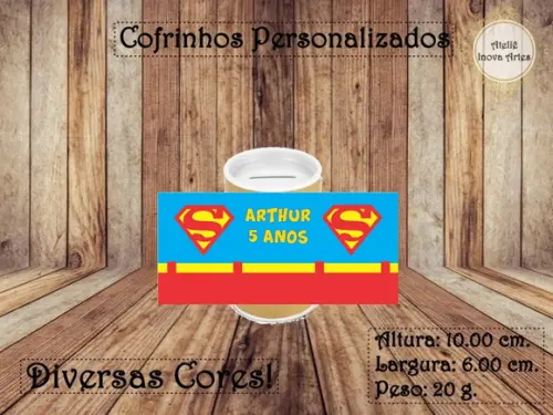 Cofrinho Personalizado Super Homem