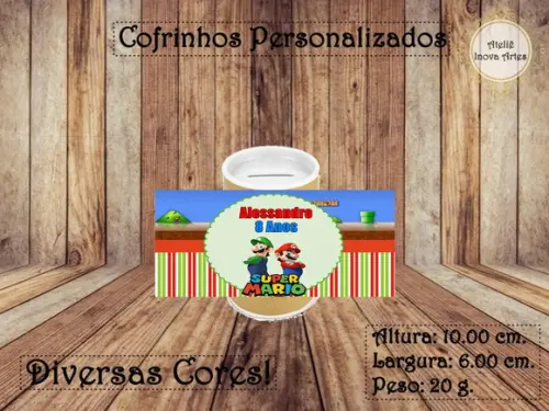 Cofrinho Personalizado Super Mário