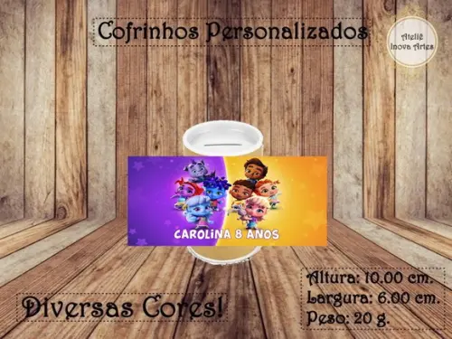 Cofrinho Personalizado Super Monstros em Ação
