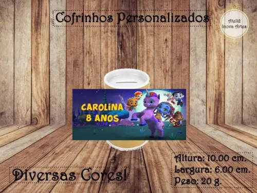 Cofrinho Personalizado Super Monstros em Ação