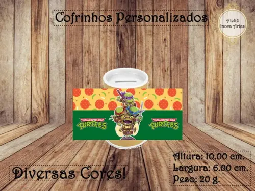 Cofrinho Personalizado Tartarugas Ninjas