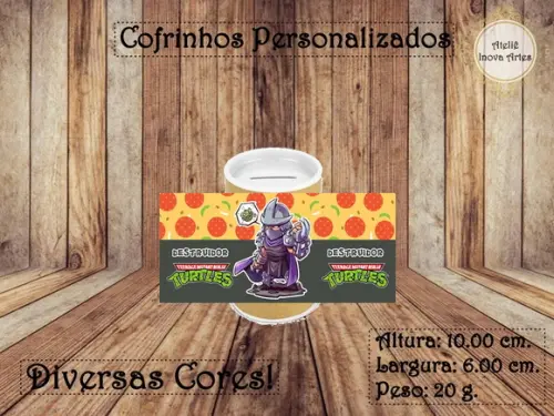 Cofrinho Personalizado Tartarugas Ninjas