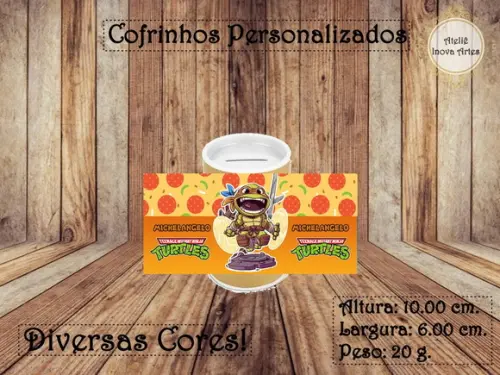 Cofrinho Personalizado Tartarugas Ninjas
