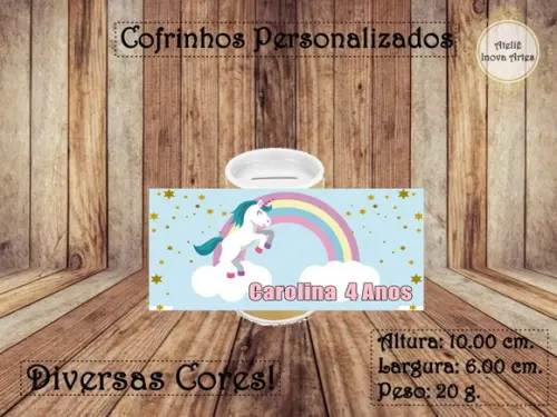 Cofrinho Personalizado Unicórnio
