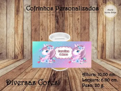 Cofrinho Personalizado Unicórnio