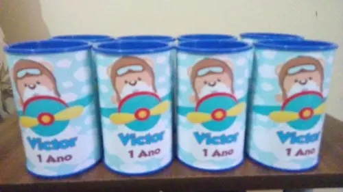 Cofrinho Personalizado Ursinho Aviador