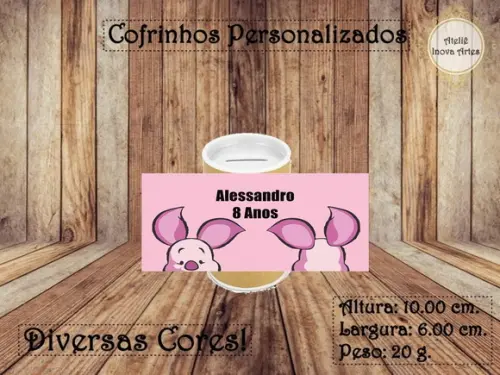 Cofrinho Personalizado Ursinho Pooh