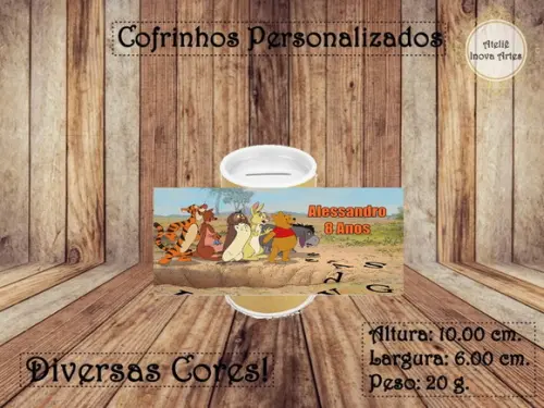 Cofrinho Personalizado Ursinho Pooh