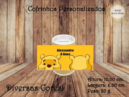Cofrinho Personalizado Ursinho Pooh