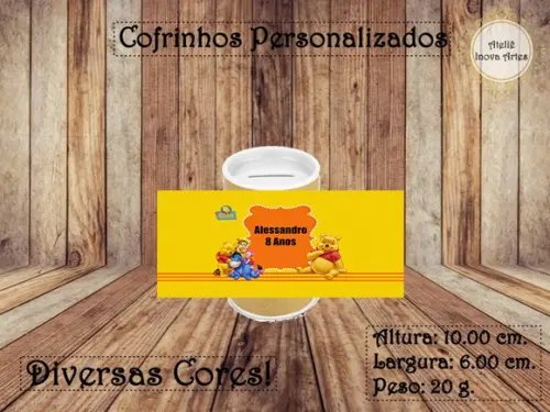 Cofrinho Personalizado Ursinho Pooh
