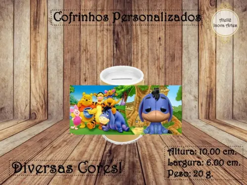 Cofrinho Personalizado Ursinho Pooh