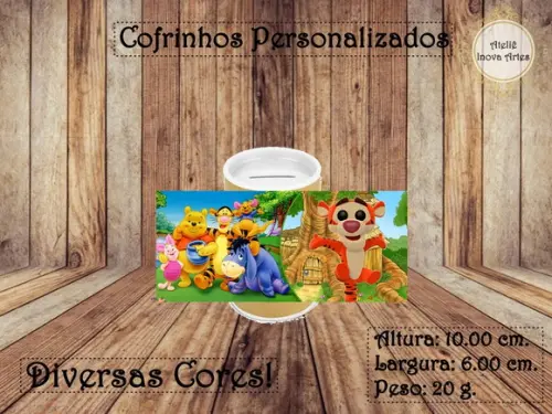 Cofrinho Personalizado Ursinho Pooh